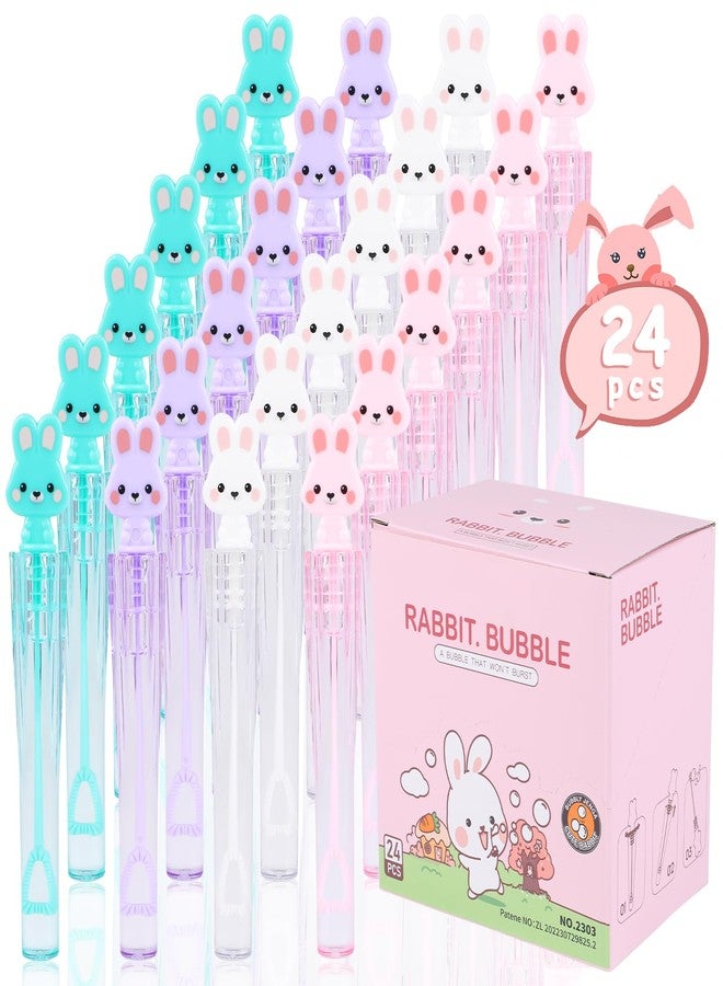 JOFONY 24 Pcs Easter Bubble Wands,4 Designs Bubbles Stick Bulk for Daily Activity Use Easter Celebration Birthday Graduation Shower Bubbles Party Favors Supplies - Image 1