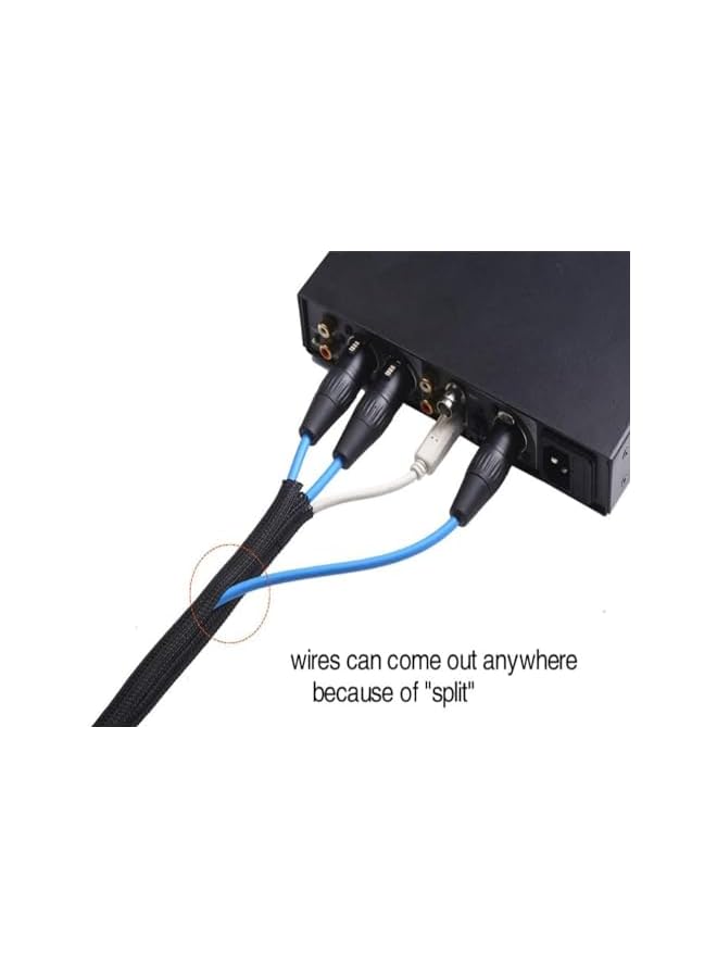 promass 9.8ft/3m - 13mm Wire Organizer, Cable Sleeve for Cable Management, Cord Wrap Wire Protector Tubing for Pets, PC Cable Wrap, Computer Cable Organizer Sleeve - Image 3