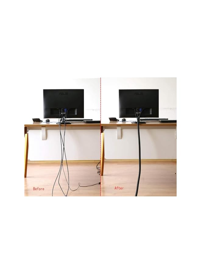 promass 9.8ft/3m - 13mm Wire Organizer, Cable Sleeve for Cable Management, Cord Wrap Wire Protector Tubing for Pets, PC Cable Wrap, Computer Cable Organizer Sleeve - Image 4