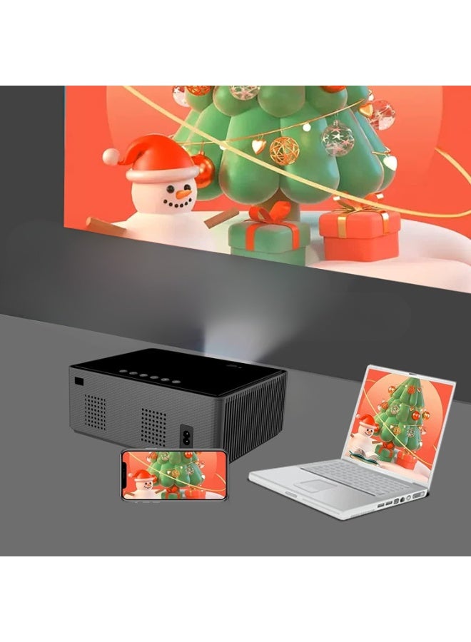 جهاز عرض محمول FHD 1080P – واي فاي 5G وبلوتوث، يدعم 4K، سطوع 8500 لومن، سينما منزلية صغيرة، متوافق مع تي في ستيك واللابتوب والتابلت والكمبيوتر – أسود - Image 2