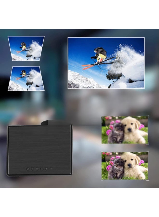 جهاز عرض محمول FHD 1080P – واي فاي 5G وبلوتوث، يدعم 4K، سطوع 8500 لومن، سينما منزلية صغيرة، متوافق مع تي في ستيك واللابتوب والتابلت والكمبيوتر – أسود - Image 3