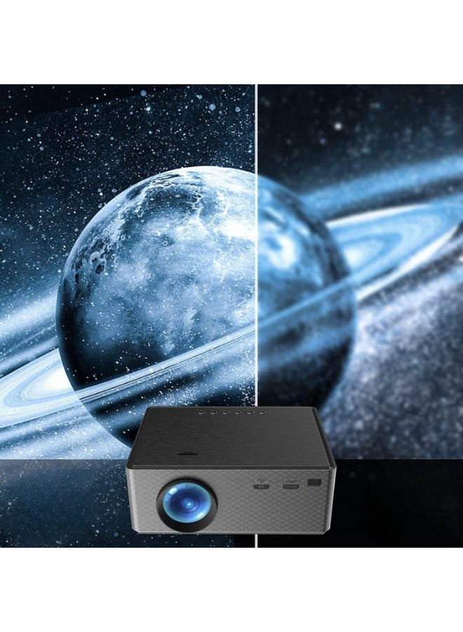 جهاز عرض محمول FHD 1080P – واي فاي 5G وبلوتوث، يدعم 4K، سطوع 8500 لومن، سينما منزلية صغيرة، متوافق مع تي في ستيك واللابتوب والتابلت والكمبيوتر – أسود - Image 4