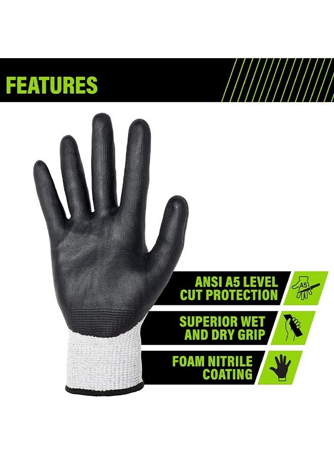 Cut Resistant Work Gloves, Level 5 Safety Protective Gloves Ambidextrous, Food Grade, For Garden, Fishing, Warehouse, Wood Cutting, Construction, Welder, Repairman - Image 3