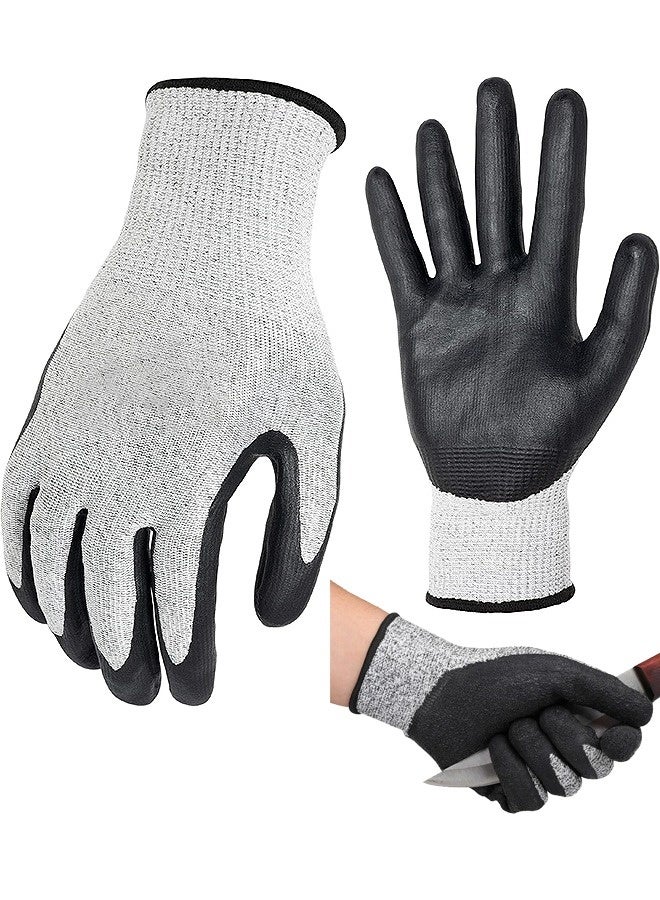 Cut Resistant Work Gloves, Level 5 Safety Protective Gloves Ambidextrous, Food Grade, For Garden, Fishing, Warehouse, Wood Cutting, Construction, Welder, Repairman - Image 1