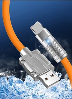 مي وان كابل شحن سريع 120 وات من النوع C شاحن USB A إلى USB C لهاتف أندرويد 1.5 متر برتقالي  - Image 4