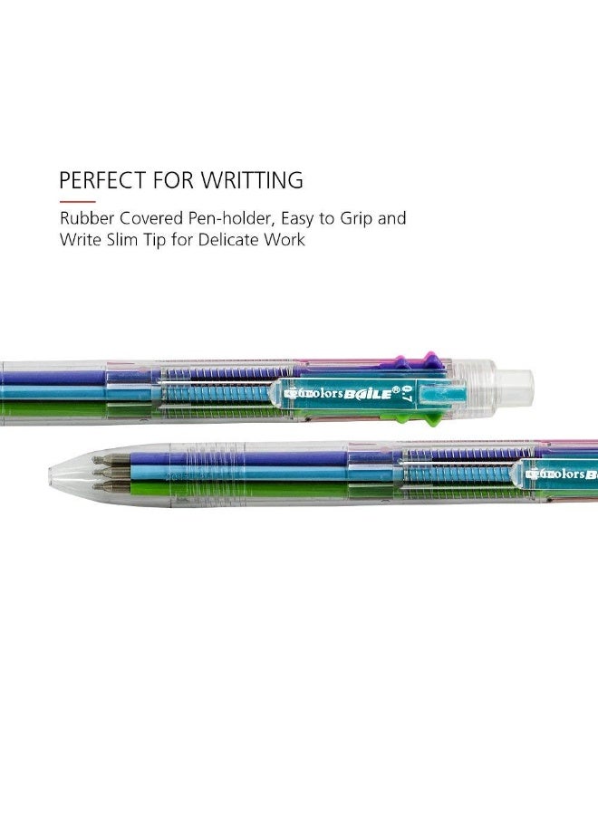 بايل قلم حبر شبه جل ملون 6 في 1، سن 0.7 ملم - Image 4
