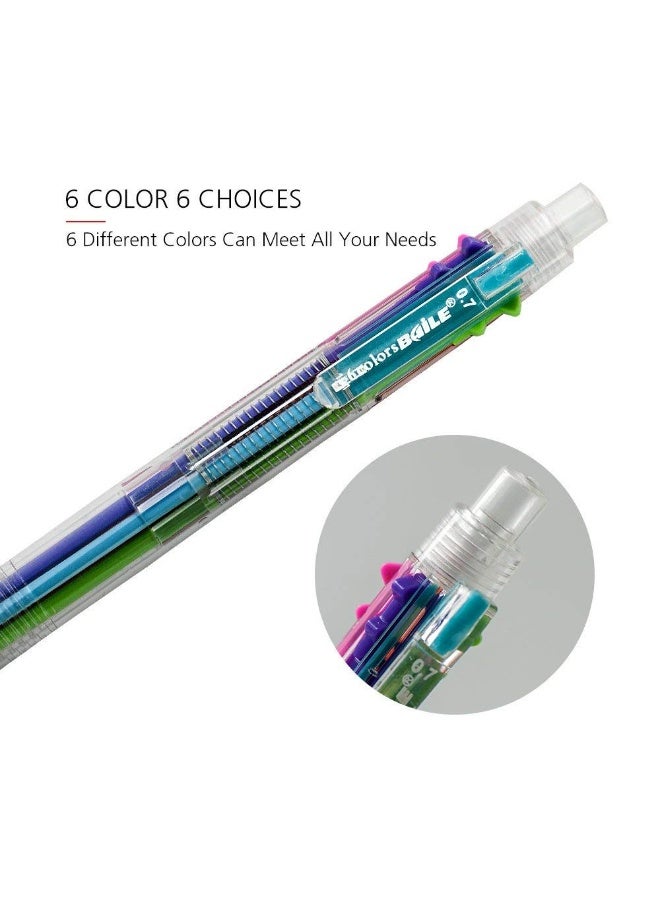 بايل قلم حبر شبه جل ملون 6 في 1، سن 0.7 ملم - Image 2