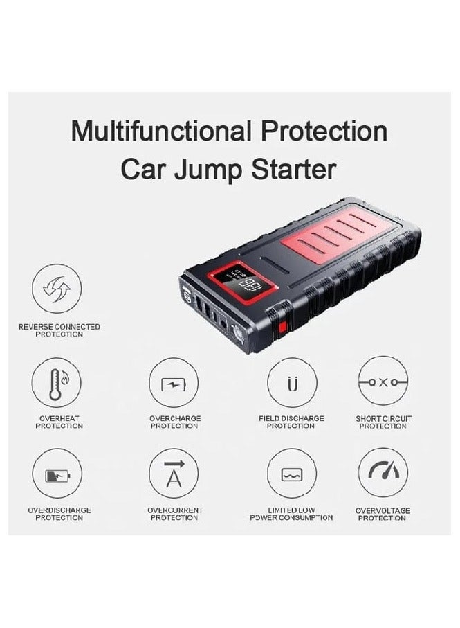Generic Multifunction Car Jump Starter with 2000A/12V Peak Current and 30000mAh Power Bank With LED Light And Smart Clamp For Cars  - Image 3