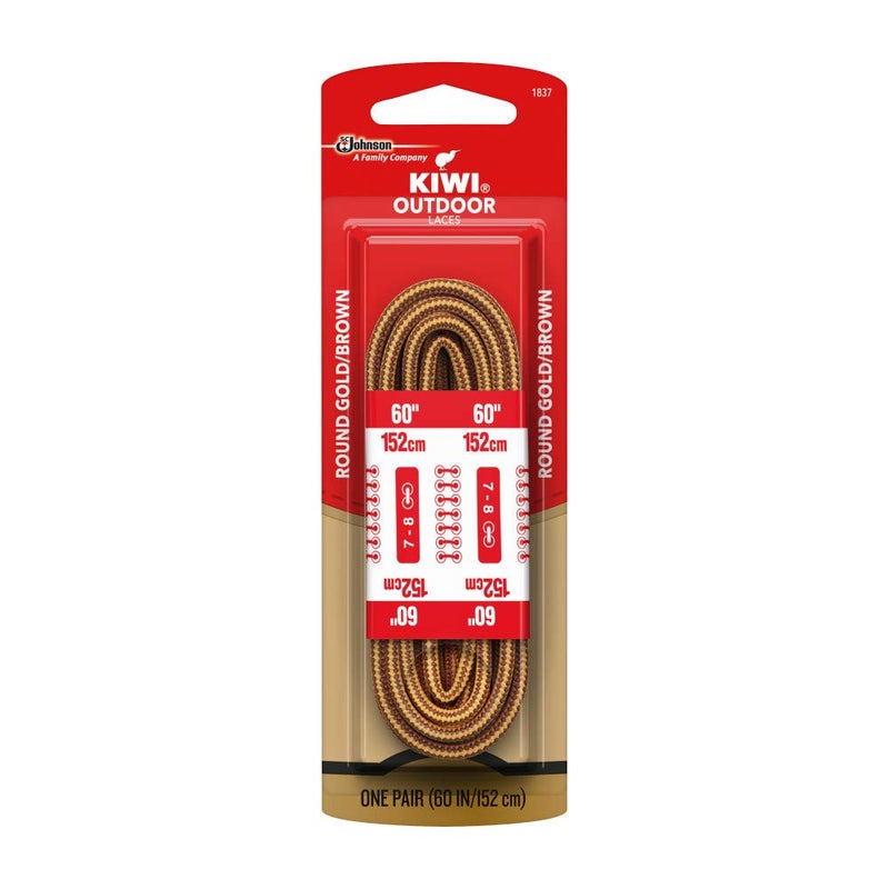 KIWI Outdoor Round Laces Gold and Brown 60 1 pair - Image 3