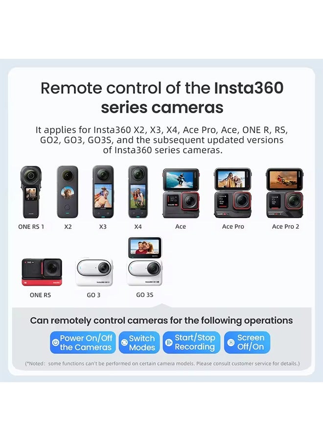 AMAGISN Remote Selfie Stick Bluetooth 5.1 RC Grip 1m Pole For Insta 360 X4 X3 Ace Pro GoPro 13 12 11 10 Smartphones Accessories - Image 5