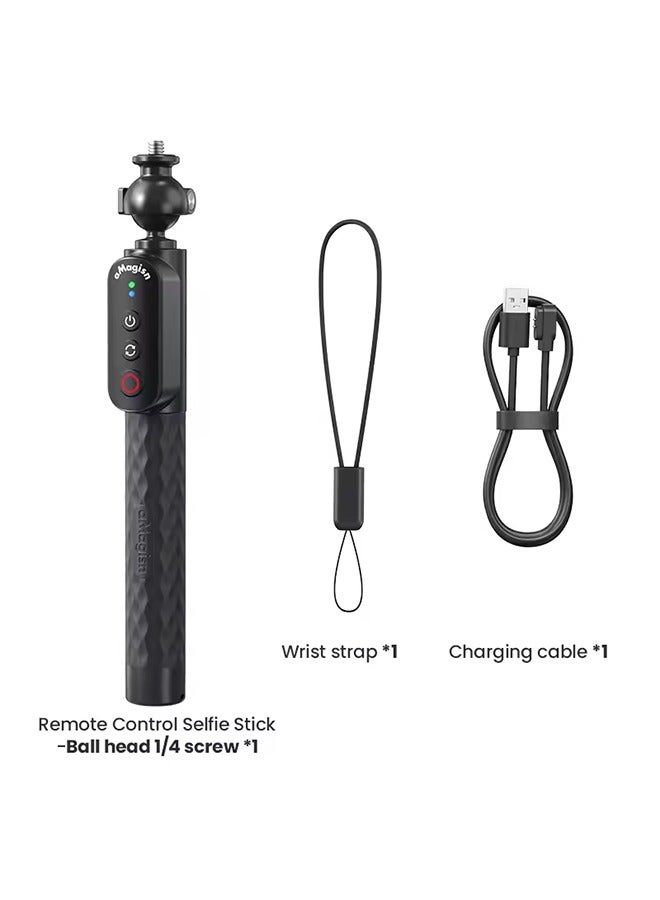 AMAGISN Remote Selfie Stick Bluetooth 5.1 RC Grip 1m Pole For Insta 360 X4 X3 Ace Pro GoPro 13 12 11 10 Smartphones Accessories - Image 1