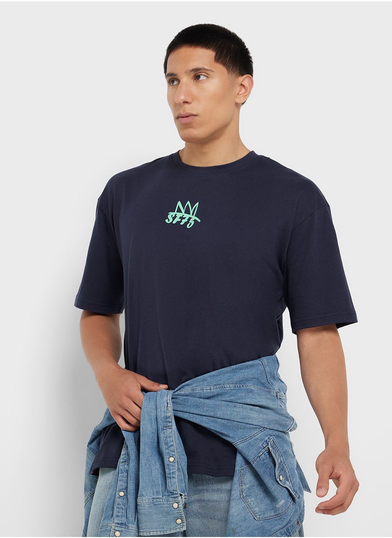 Seventy Five Graphic Print Oversized T-Shirt  - Image 2
