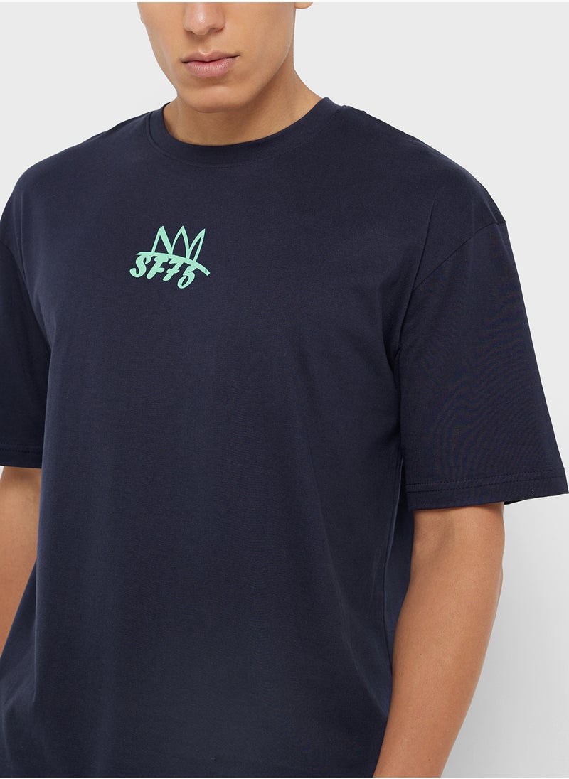 Seventy Five Graphic Print Oversized T-Shirt  - Image 3