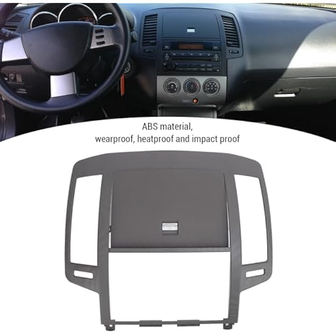 Jectse Car Radio Frame Center Dash Ac Outlet Air Vent Panel Radio Bezel Decorative Wearproof Replacement For Altima 3Rd Generation Facelift 2005 To 2006 - Image 5