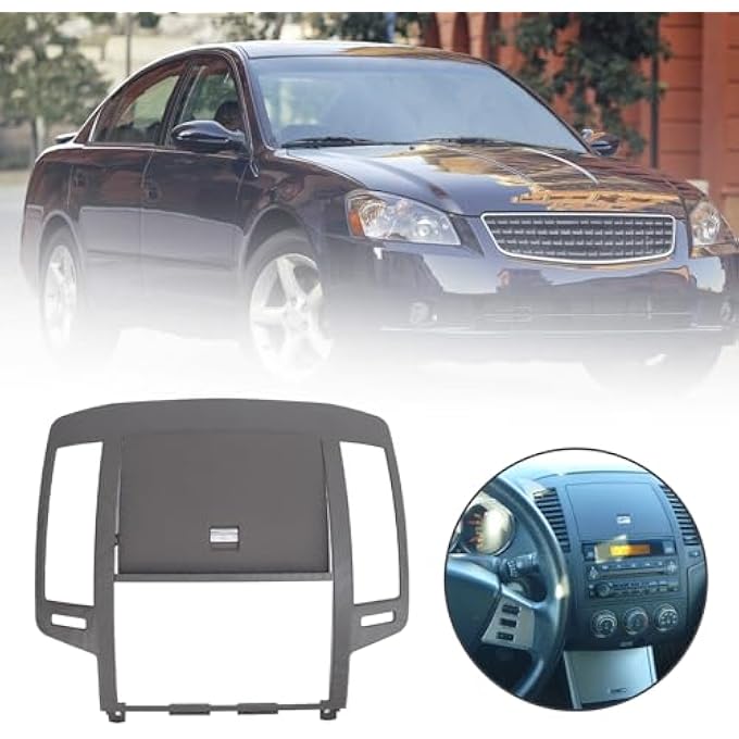 Jectse Car Radio Frame Center Dash Ac Outlet Air Vent Panel Radio Bezel Decorative Wearproof Replacement For Altima 3Rd Generation Facelift 2005 To 2006 - Image 4