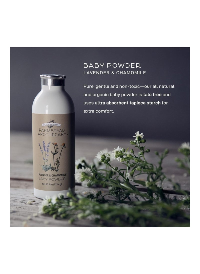 Farmstead Apothecary - Natural Baby Powder With Organic Tapioca Starch 4Oz - Image 1
