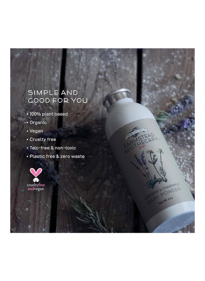 Farmstead Apothecary - Natural Baby Powder With Organic Tapioca Starch 4Oz - Image 1