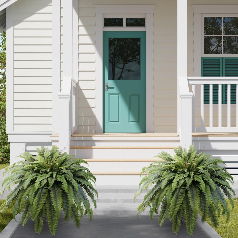 Galebeiren 50" Fake Ferns Artificial Plants Large, 98 Fronds Artificial Ferns for Outdoors and Indoors, Suitable for Planter Garden Porch Office Decor - Image 2