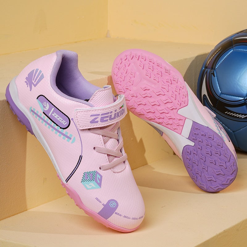 2024 Autumn New Children'S Velcro Primary School Students Training Bottom Men'S And Women'S Children'S Shoes Football Shoes 29-39 Yards - Image 3