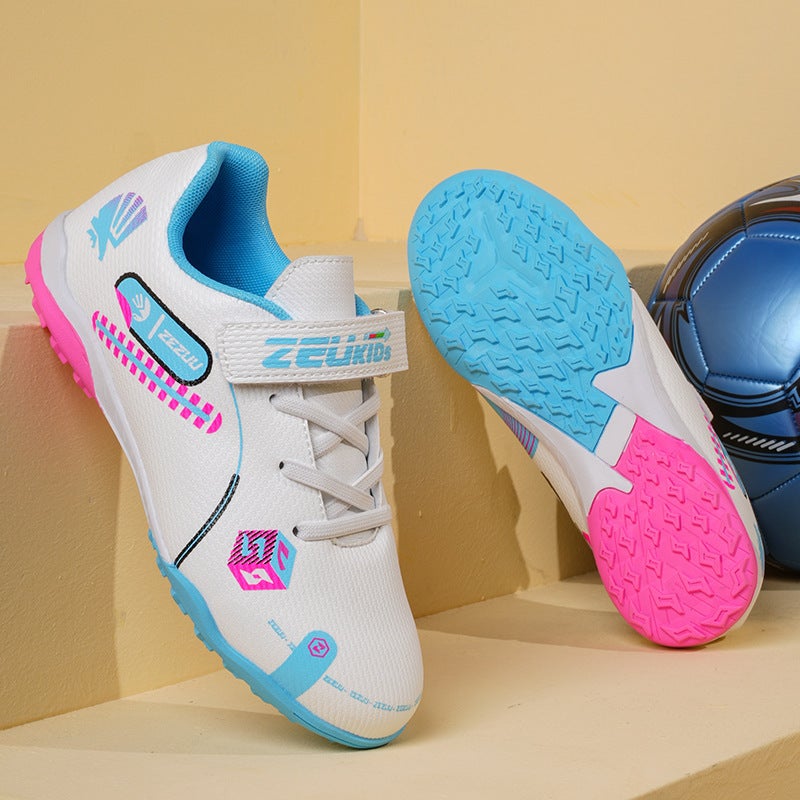 2024 Autumn New Children'S Velcro Primary School Students Training Bottom Men'S And Women'S Children'S Shoes Football Shoes 29-39 Yards - Image 2