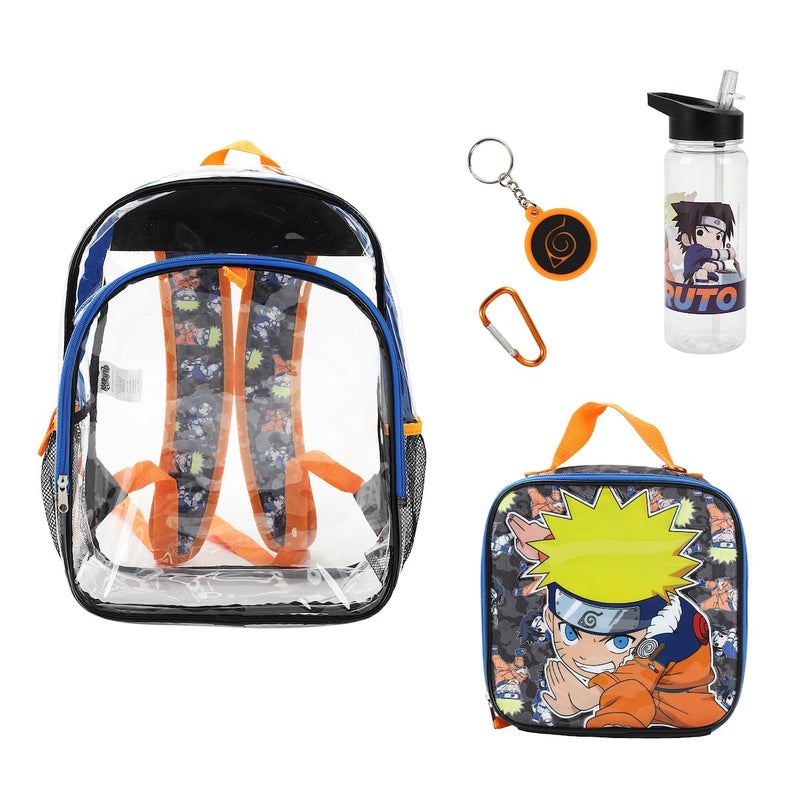 Bioworld Naruto 5Piece Backpack Lunchbox Set With Water Bottle - Image 2