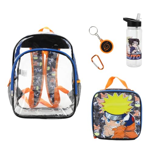 Bioworld Naruto 5Piece Backpack Lunchbox Set With Water Bottle - Image 1
