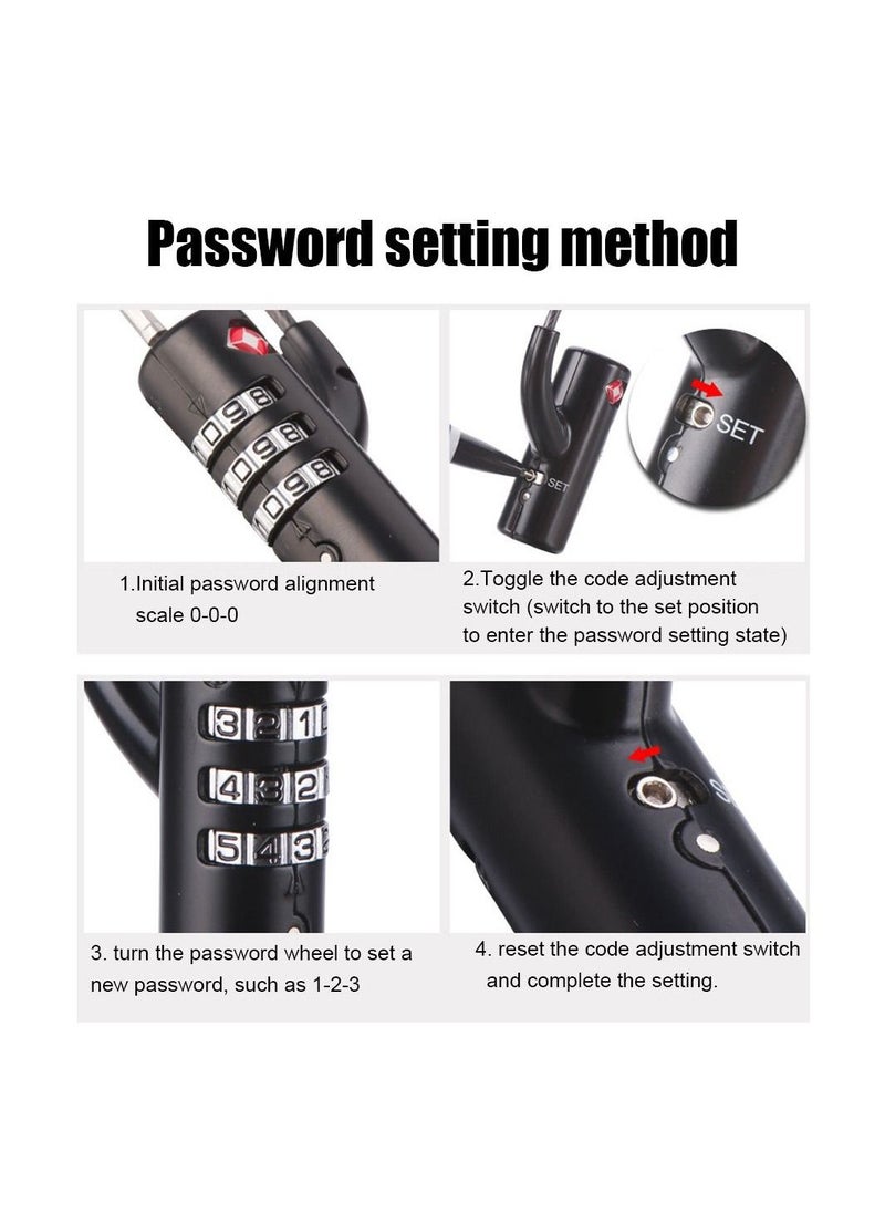 High Security TSA Luggage Strap Customs Code Password Portable Locks Small Padlock Waterproof Anti-Theft Lock with Steel Cable black - pzsku/ZDB138430517252BDD718Z/45/_/1685029143/81acb9b8-1581-443c-96a9-315cd42ba107