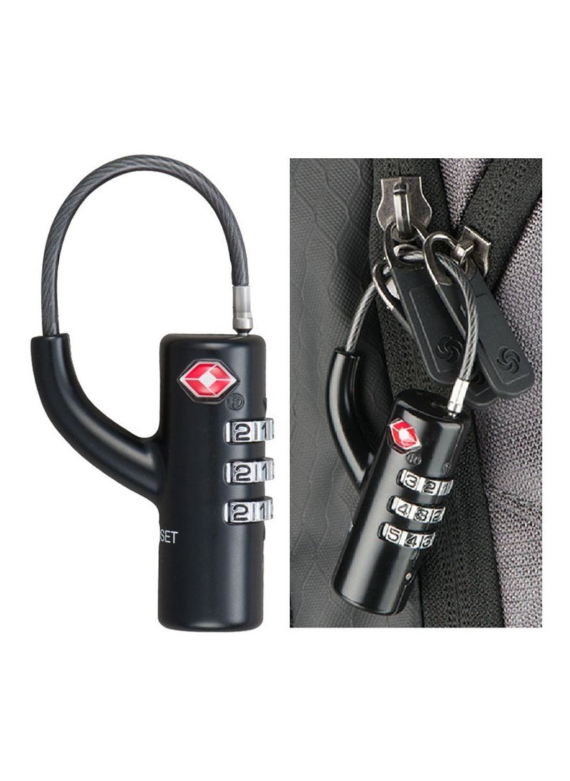 High Security TSA Luggage Strap Customs Code Password Portable Locks Small Padlock Waterproof Anti-Theft Lock with Steel Cable black - pzsku/ZDB138430517252BDD718Z/45/_/1685029145/90009e0e-c6ef-4f58-be0c-9b4f6c0b19ae