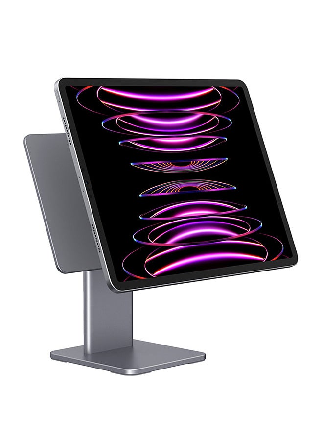 Generic - 6 in 1 Hub Multifunctional Magnetic Stand for iPad Pro 12.9 inch 360°Rotation 80°Tilt Card Reader 4K@60Hz HD 5Gps USB 60W PD 3.5mm Audio - Image 1