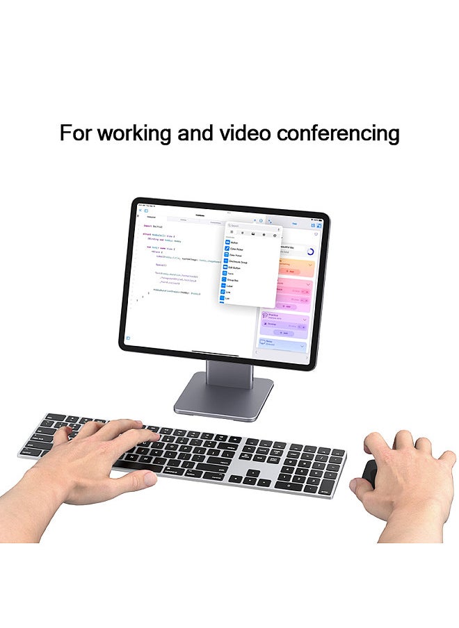 Generic - 6 in 1 Hub Multifunctional Magnetic Stand for iPad Pro 12.9 inch 360°Rotation 80°Tilt Card Reader 4K@60Hz HD 5Gps USB 60W PD 3.5mm Audio - Image 1