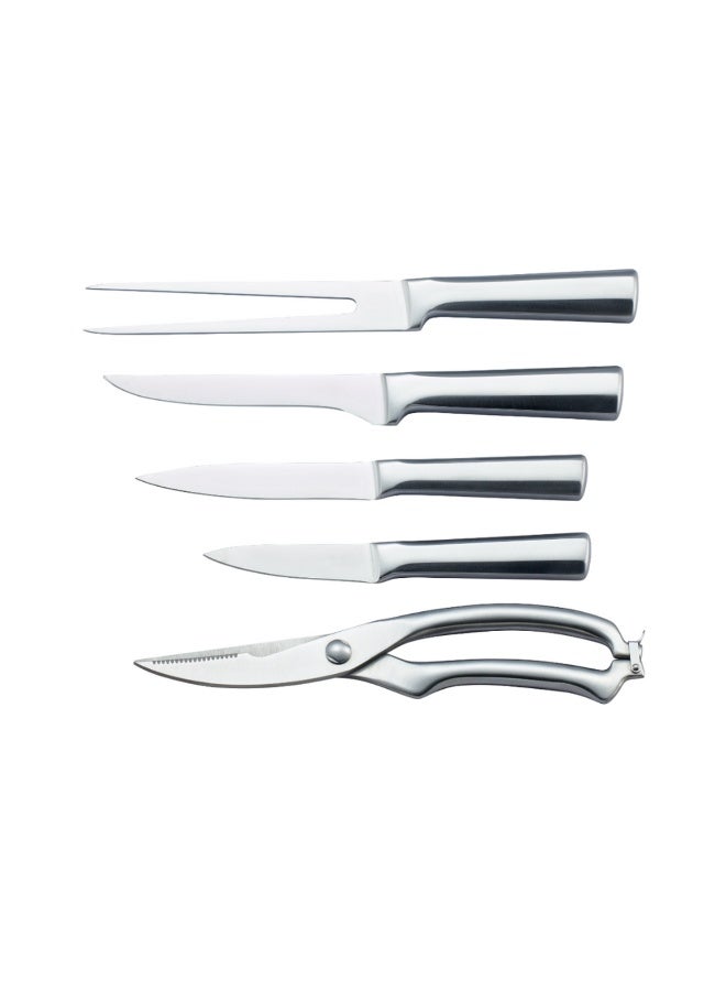 Arshia Classic German Steel Flatware Set, 10 Pieces with Premium Wooden Stand - Image 3