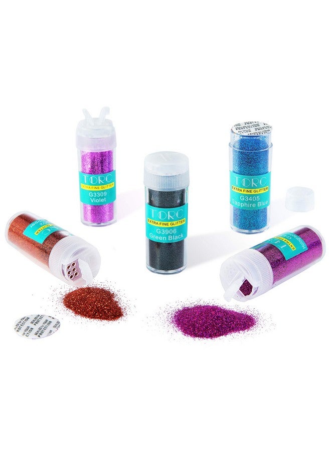 Torc Extra Fine Glitter Set 54 Colors Holographic Fine Glitter For Crafts Tumblers Slime Nails Art Cosmetic Festival Decor Assorted Body Face Hair Glitter Bulk Christmas Halloween Glitter - Image 2