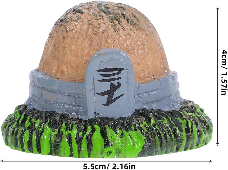 FUOYLOO 4pcs Mini Resin Gravestone Tombstone Statues Sand Tray Miniature Graveyard Figurines Cemetery Memorial Stakes for Halloween Home Décor - Image 2