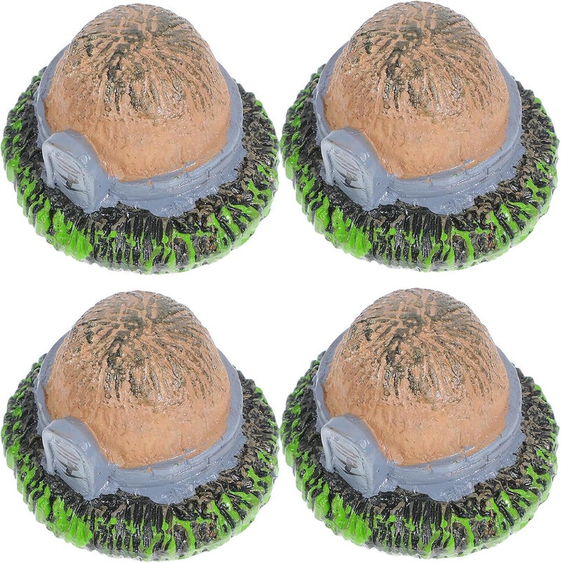 FUOYLOO 4pcs Mini Resin Gravestone Tombstone Statues Sand Tray Miniature Graveyard Figurines Cemetery Memorial Stakes for Halloween Home Décor - Image 1