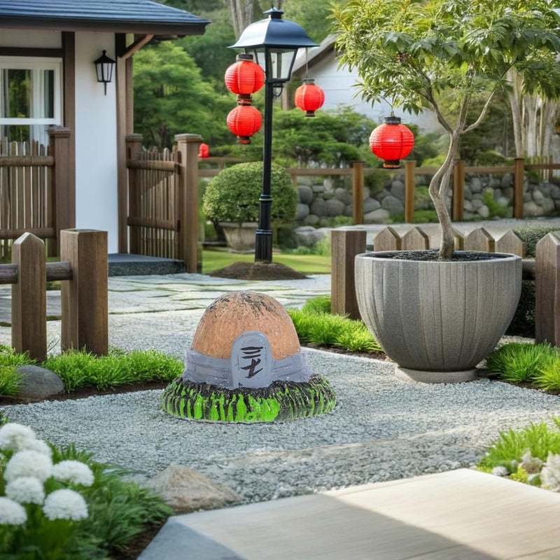 FUOYLOO 4pcs Mini Resin Gravestone Tombstone Statues Sand Tray Miniature Graveyard Figurines Cemetery Memorial Stakes for Halloween Home Décor - Image 5