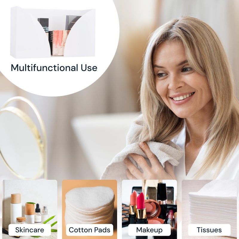 Simplyimagine Countertop Paper Towel Holder Dispenser - White Acrylic Storage For Kitchen Or Bathroom Use For Multifold  C Fold  Trifold  Z Fold Hand Towel Napkins Wipes - Commercial Or Home Use - Image 5