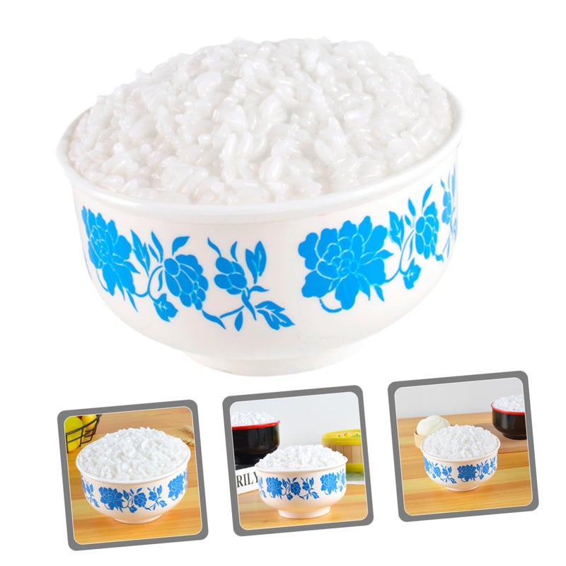 Blue and White Porcelain Bowl Japanese Rice Bowl Simulation Model Display Prop - Image 5