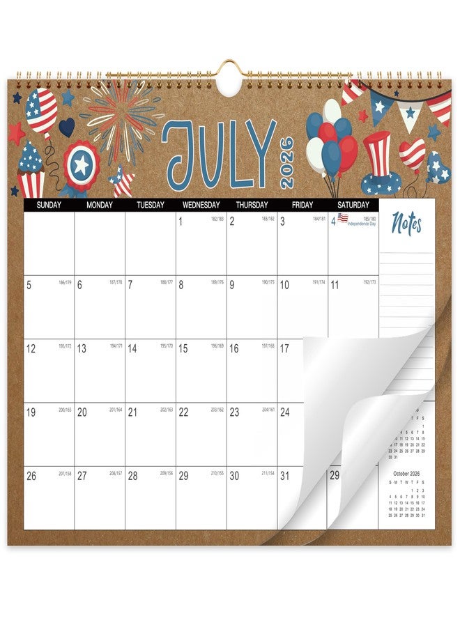 Lortarl 2025-2026 Wall Calendar - 18 Months Wall Calendar from Jul. 2025 to Dec. 2026, 2025-2026 Calendar Wall with 12 Themes and Julian Dates, Cute & Funny, 14.5" x 11.5" - Image 1