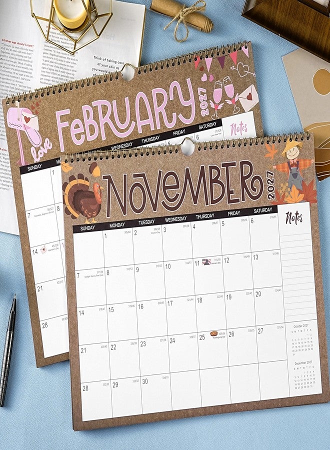 Lortarl 2025-2026 Wall Calendar - 18 Months Wall Calendar from Jul. 2025 to Dec. 2026, 2025-2026 Calendar Wall with 12 Themes and Julian Dates, Cute & Funny, 14.5" x 11.5" - Image 2