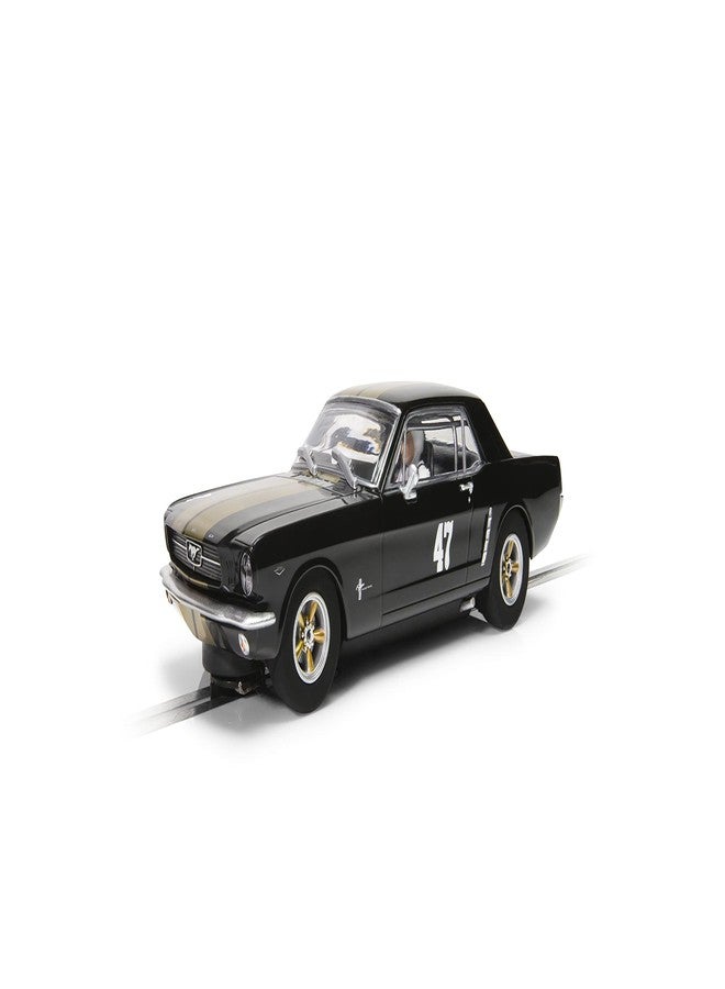 Scalextric Classic Ford Mustang Black and Gold #47 1:32 Slot Race Car C4405 - Image 1