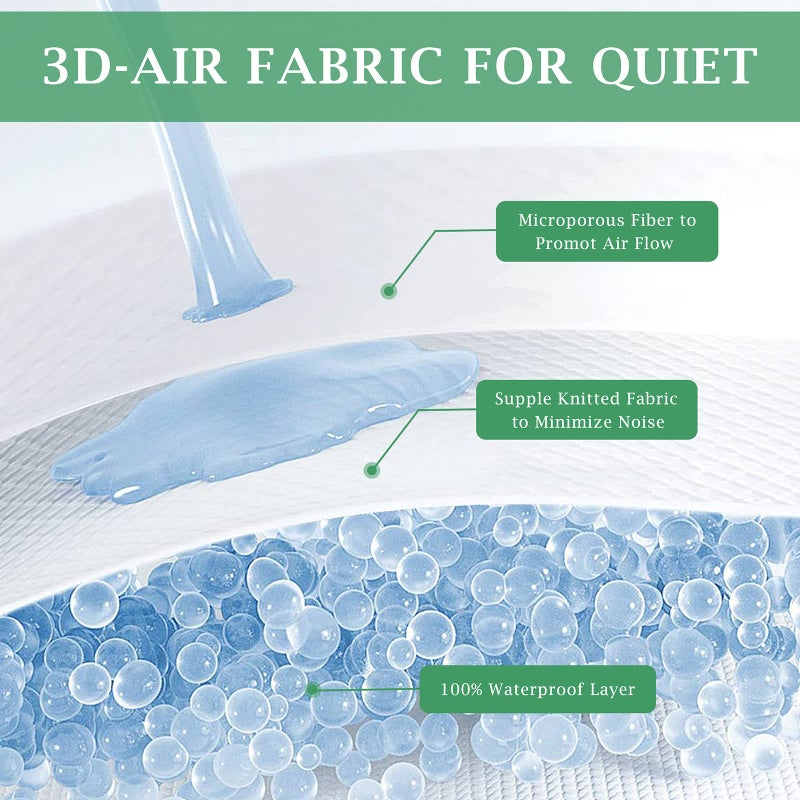 Lysam Mattress Protector Split King, Cooling Bed Mattress Cover Waterproof, 39"x 80" Bed Cover 2 Pack Noiseless & Soft, Deep Pocket Mattress Pad Cooling for Baby Pregnant Women Older - Image 2