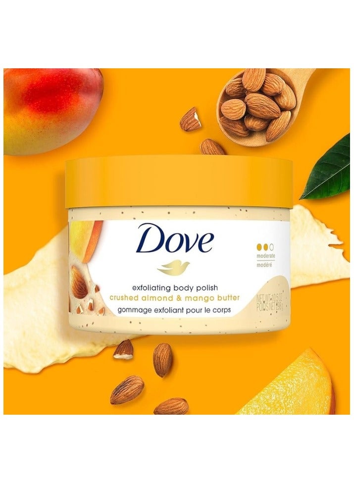 Dove Ground Almond & Mango Butter Body Scrub - 298g - Image 3