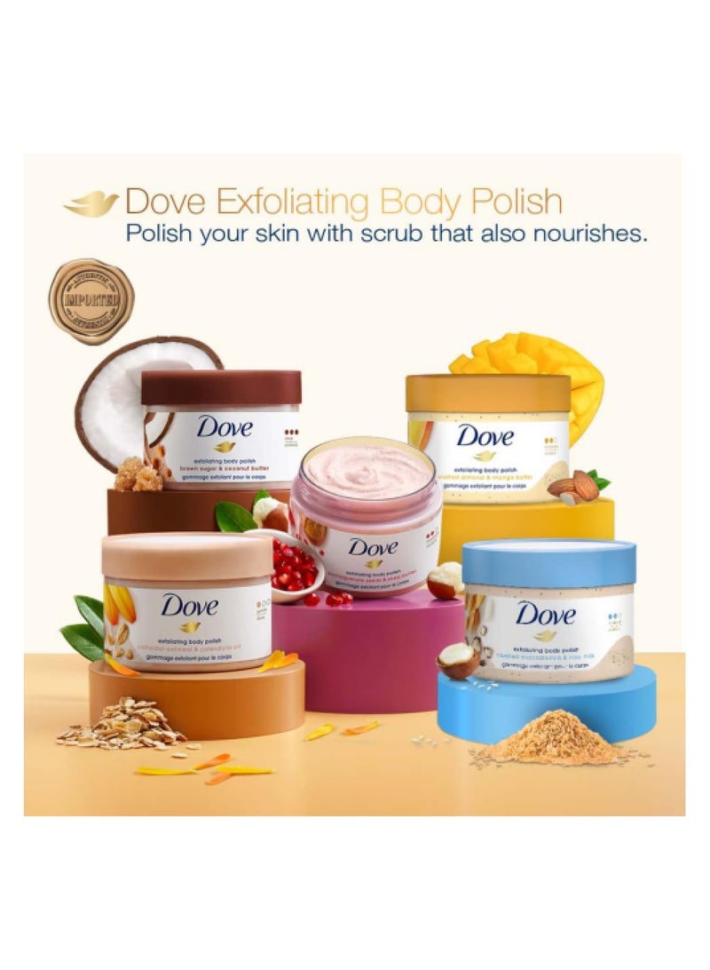 Dove Ground Almond & Mango Butter Body Scrub - 298g - Image 2