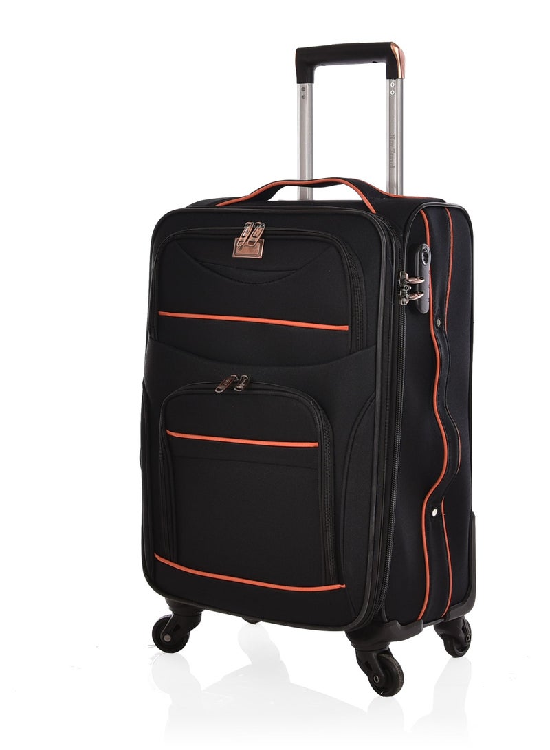 نيو ترافيل شنطة كاري ان حقيبة سفر 20 بوصة أسود - Image 1