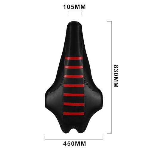 Wacece ATV Seat Cover Non-Slip Soft Waterproof for YFZ450R 2009-2024 YFZ450R SE 2013-2024 YFZ450X 2010-2011 YFZ450X SE 2010-2012, High Elastic Leather Red - Image 3