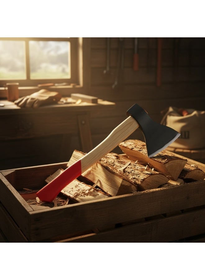 اجز فأس ثقيل بسلاح فولاذي ومقبض ألياف مانع للانزلاق – مناسب لتقطيع الخشب والاستخدام الخارجي والحدائق - Image 3