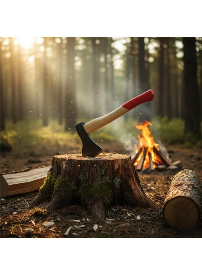 اجز فأس ثقيل بسلاح فولاذي ومقبض ألياف مانع للانزلاق – مناسب لتقطيع الخشب والاستخدام الخارجي والحدائق - Image 4