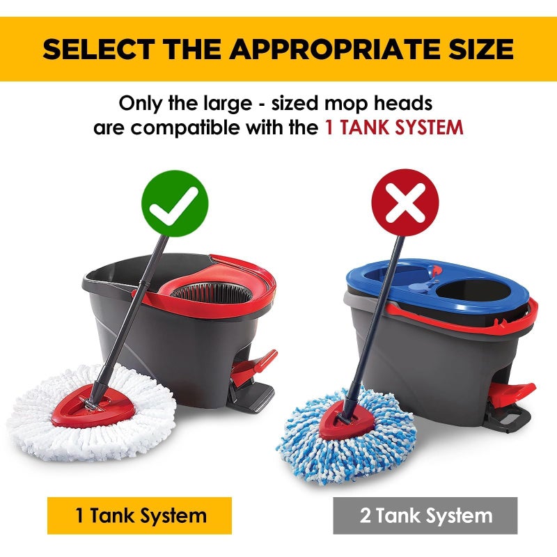 ARTIST'S DREAM Mop Head Replacement for Ocedar Mop Heads Replacements, Spin Mop Refills with Premium Microfiber - Easy to Clean and Machine Washable, 6 Pack Replace Head - Image 3