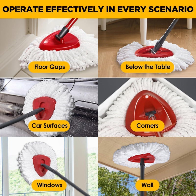 ARTIST'S DREAM Mop Head Replacement for Ocedar Mop Heads Replacements, Spin Mop Refills with Premium Microfiber - Easy to Clean and Machine Washable, 6 Pack Replace Head - Image 5