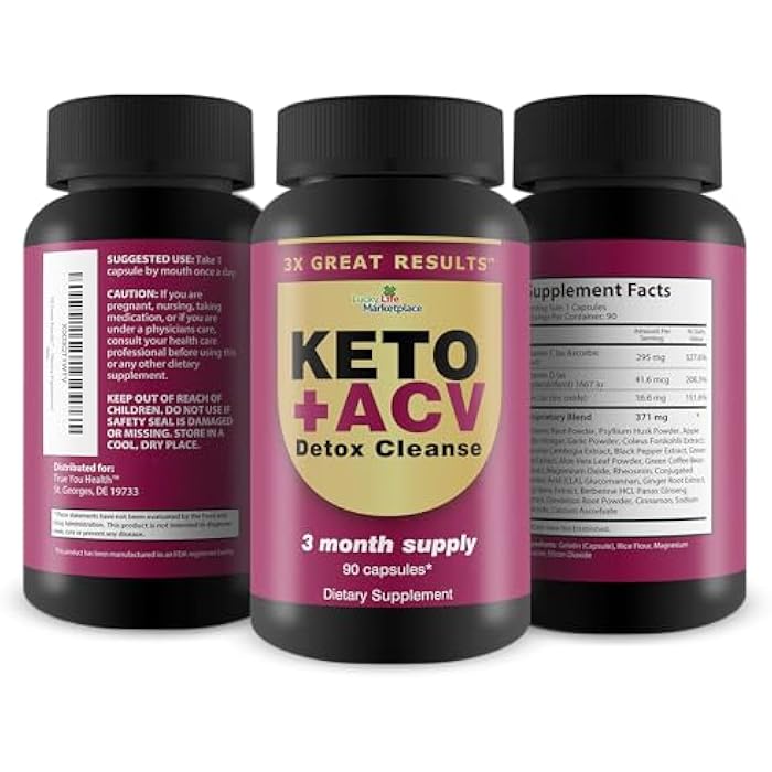 3X Great Results - Keto + ACV Detox Cleanse - 3 Month Supply - Body Cleanse Detox - Colon Cleanse - Advanced Keto Detox Cleanse Formula with Fiber - Support Digestion & Immune Health - Image 4